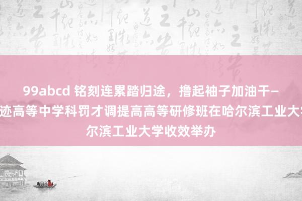 99abcd 铭刻连累踏归途，撸起袖子加油干——新安县奇迹高等中学科罚才调提高高等研修班在哈尔滨工业大学收效举办